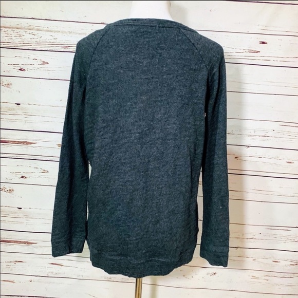 LOFT Gray “You’re Welcome” Beaded Sweater - Picture 7 of 8